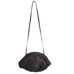 Meyers 60s USA Suede Shoulder Bag Crossbody‎ Gray Gold Zipper Casual Zipper